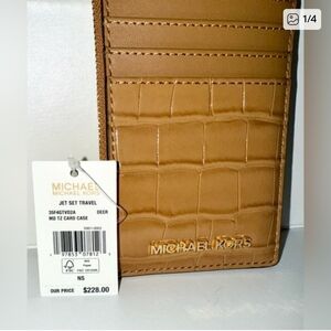Michael Kors Tan Crocodile Pattern Wallet